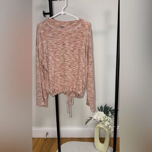 🧡AERIE Soft Knit Drawstring Hem Long Sleeve |Size M| Cozy Lightweight Sweater